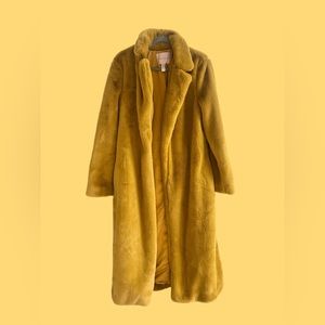 Mustard Yellow soft Fuzzy coat